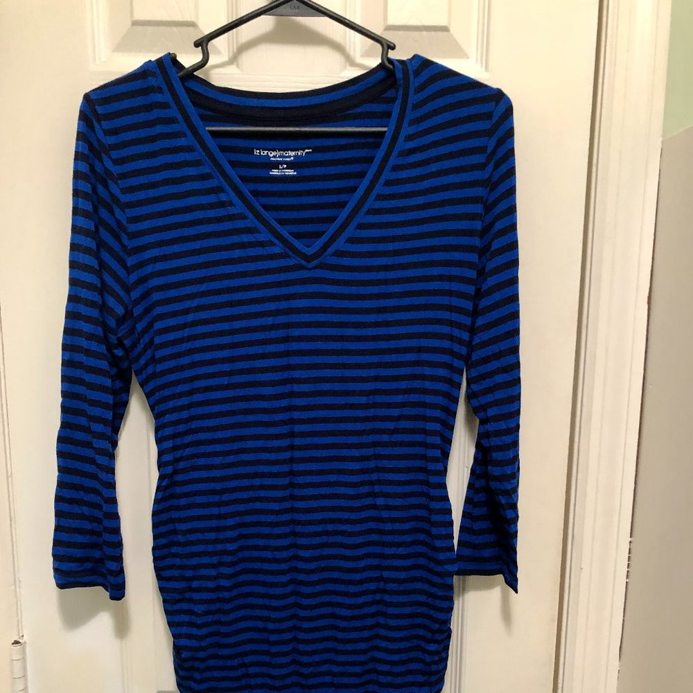 Liz Lange Maternity Vneck Top Sz S/P